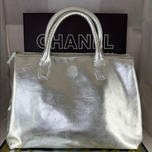 Vince Camuto Shimmering Silver Tote